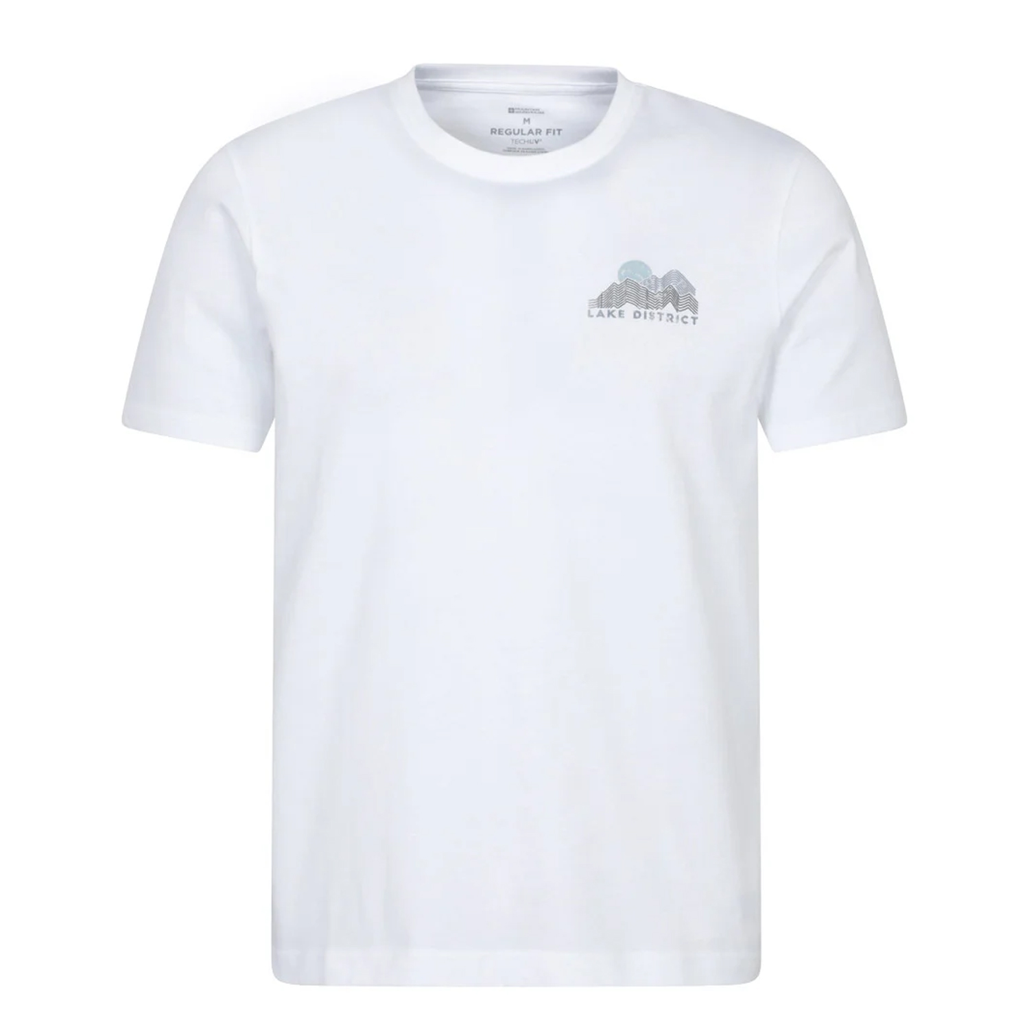 Mountain Warehouse Heren Lake District Borstprint T-Shirt (Off White)