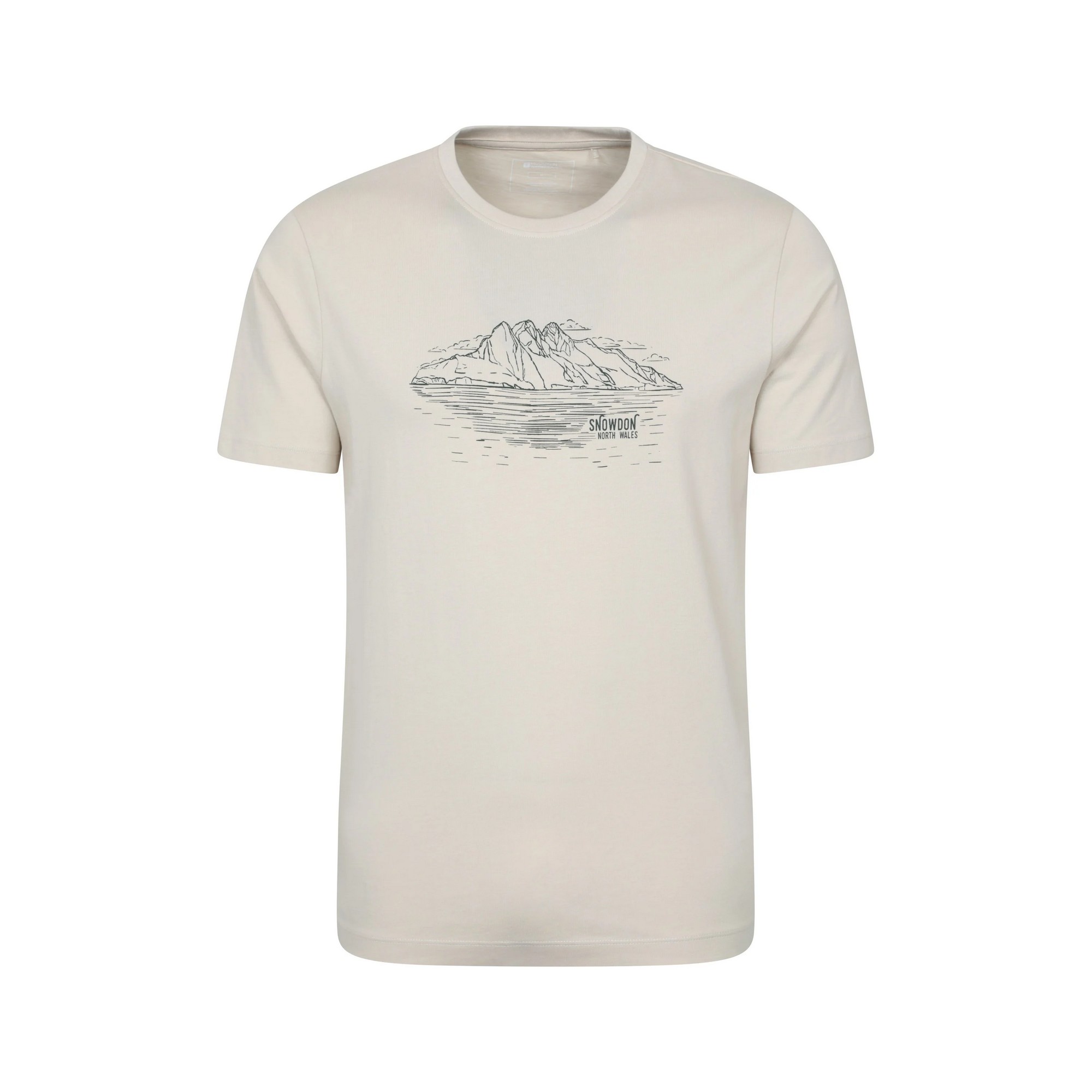 Mountain Warehouse Heren Snowdon Mountain T-Shirt met Korte Mouwen (Off White)