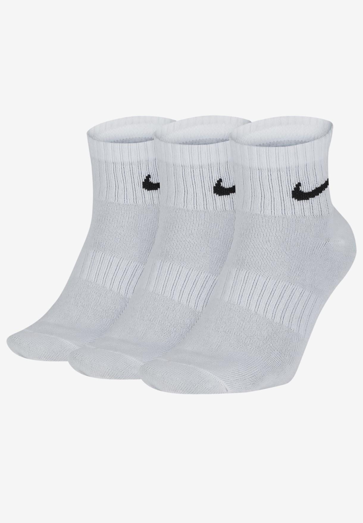 Nike Dry Cushion Everyday 3 paar enkelsokken in wit