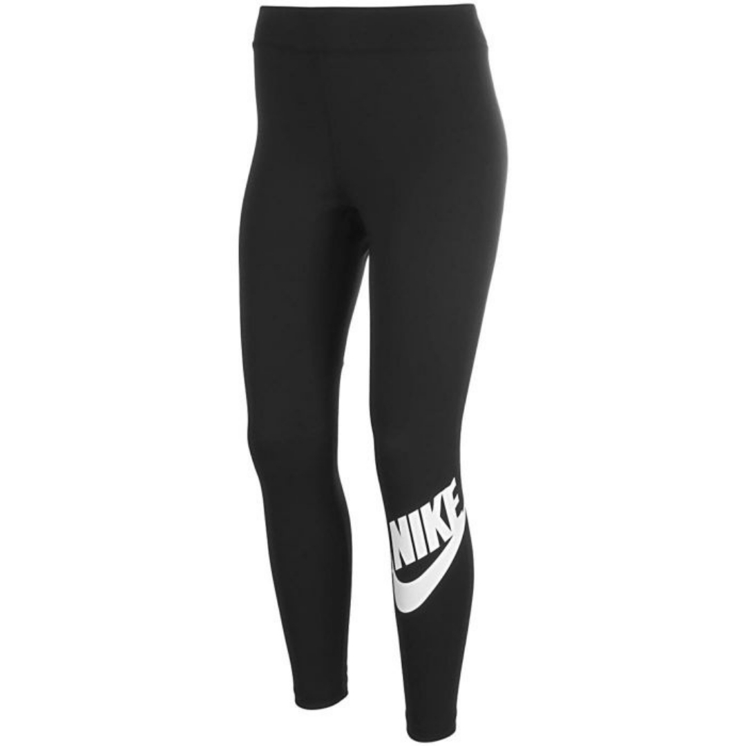 Nike grote swoosh-logo zwarte legging