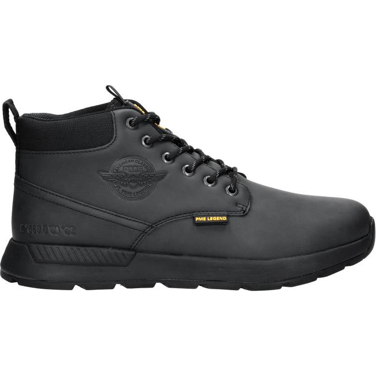 PME Legend Sneakers Ribber Mid Zwart