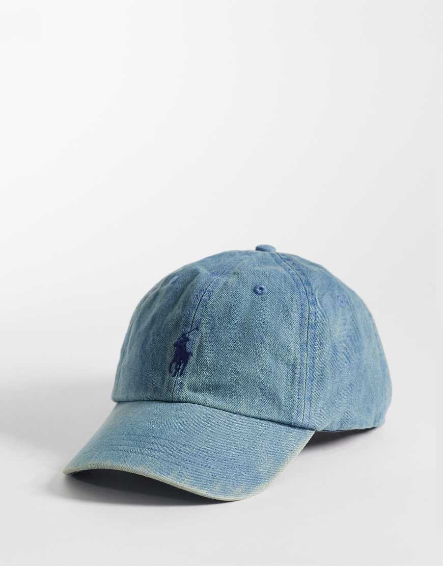 Polo Ralph Lauren - Baseballkappe aus Denim in Blau mit Logo