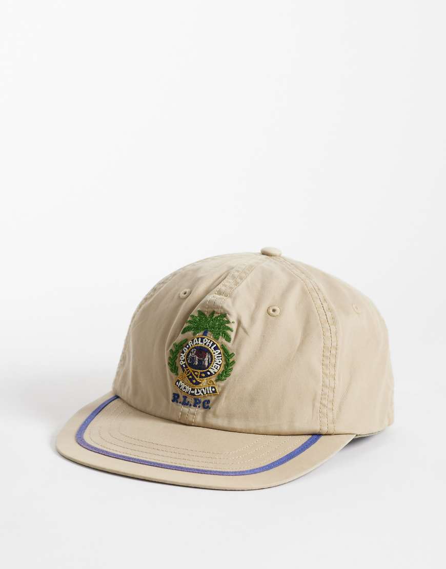 Polo Ralph Lauren - Baseballkappe in Beige-Khaki mit Markenlogo-Rosa