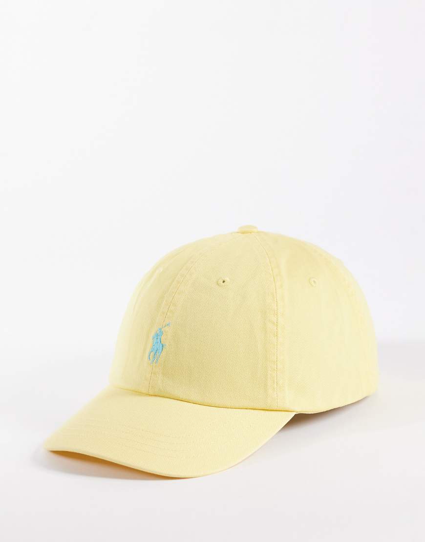 Polo Ralph Lauren - Baseballkappe in Korngelb mit Markenlogo-Marineblau