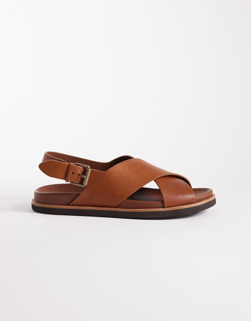 Polo Ralph Lauren - Zane - Sandalen aus Leder in Braun-Schwarz