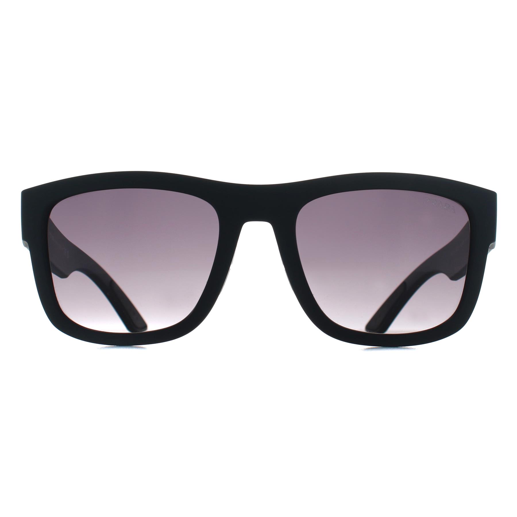 Prada Sport PS01ZS 1BO09U matzwart grijs gradiënt zonnebril