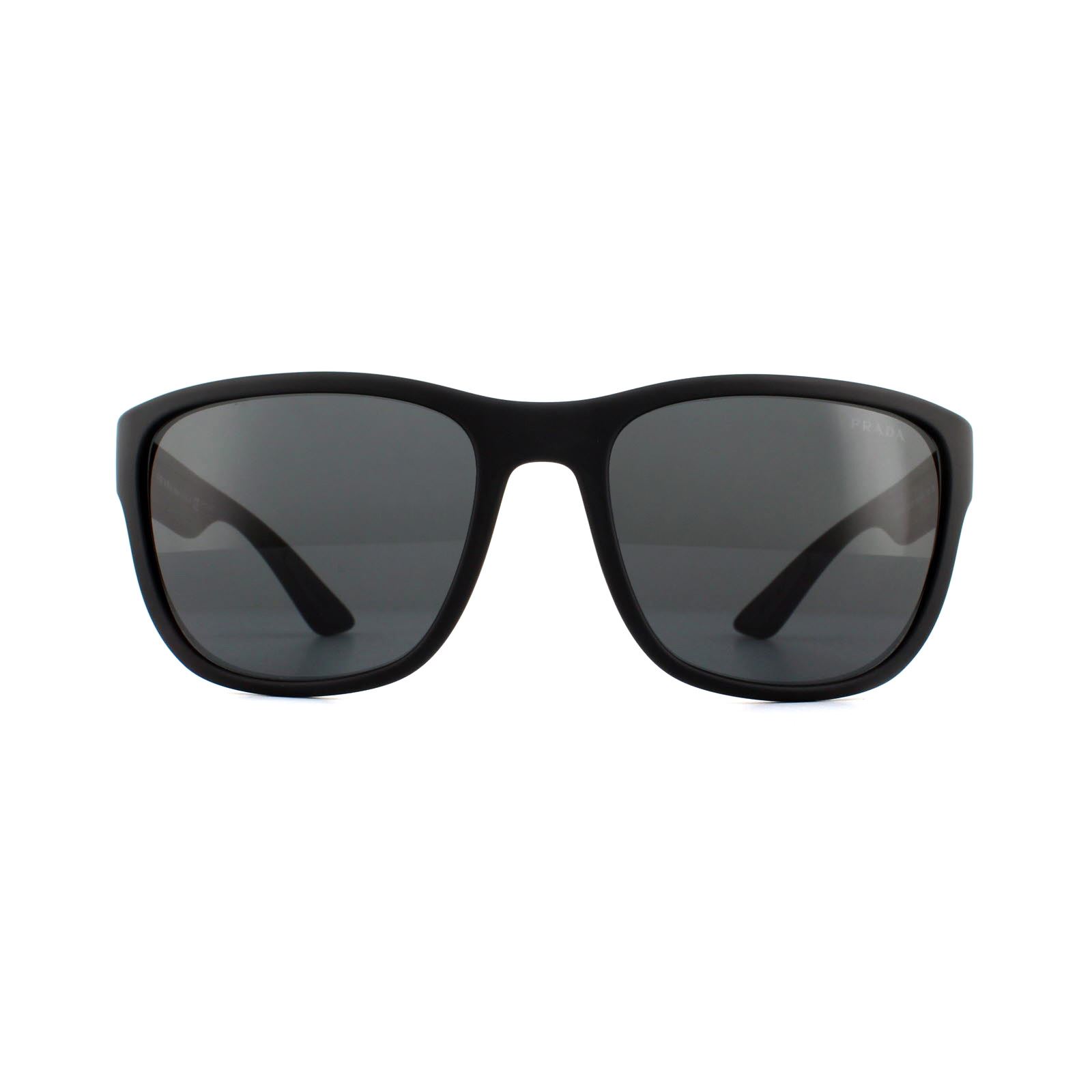 Prada Sport Zonnebril PS01US DG05S0 Zwart Rubber Grijs