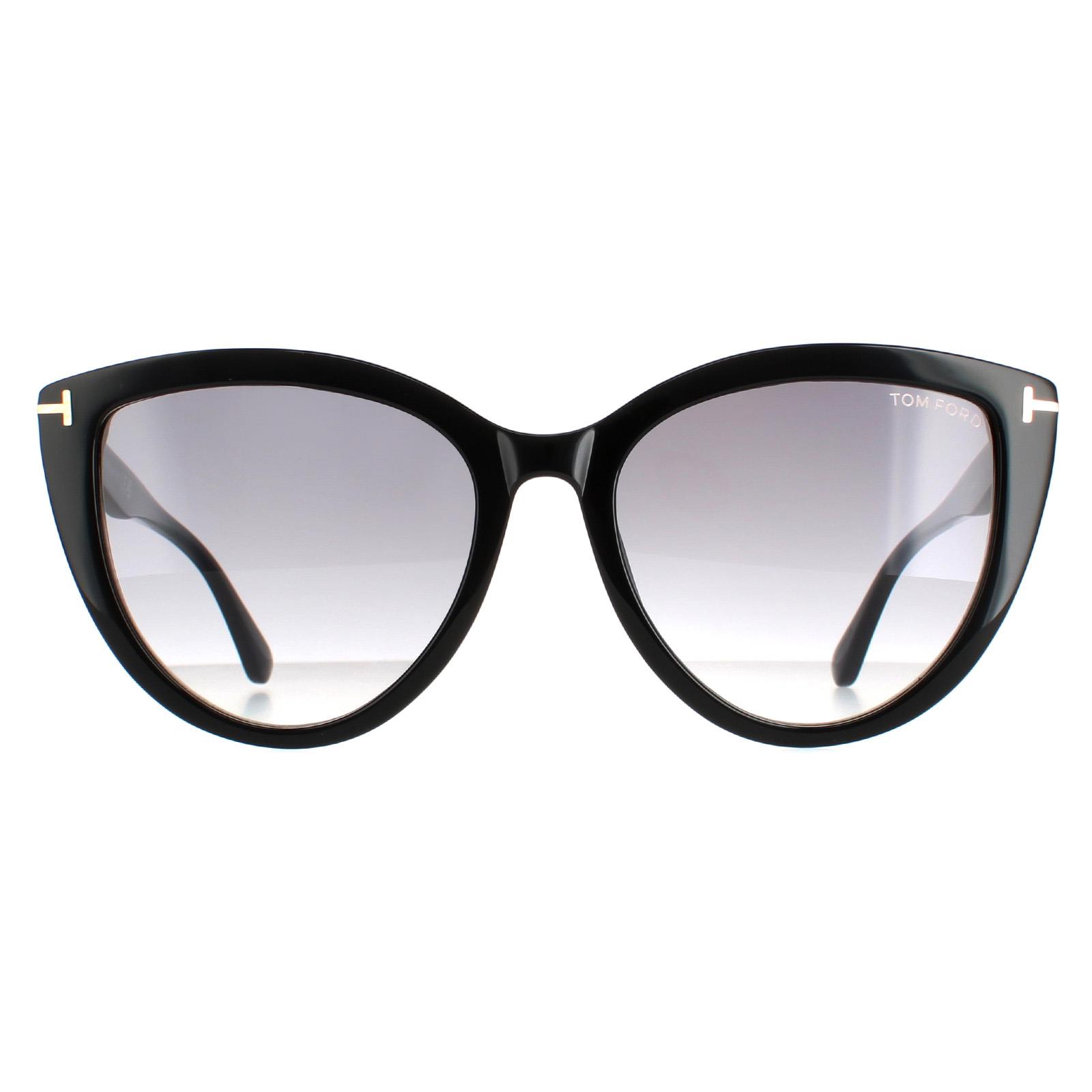 Tom Ford zonnebril Isabella FT0915 01B Shiny Black Smoke Gradiënt