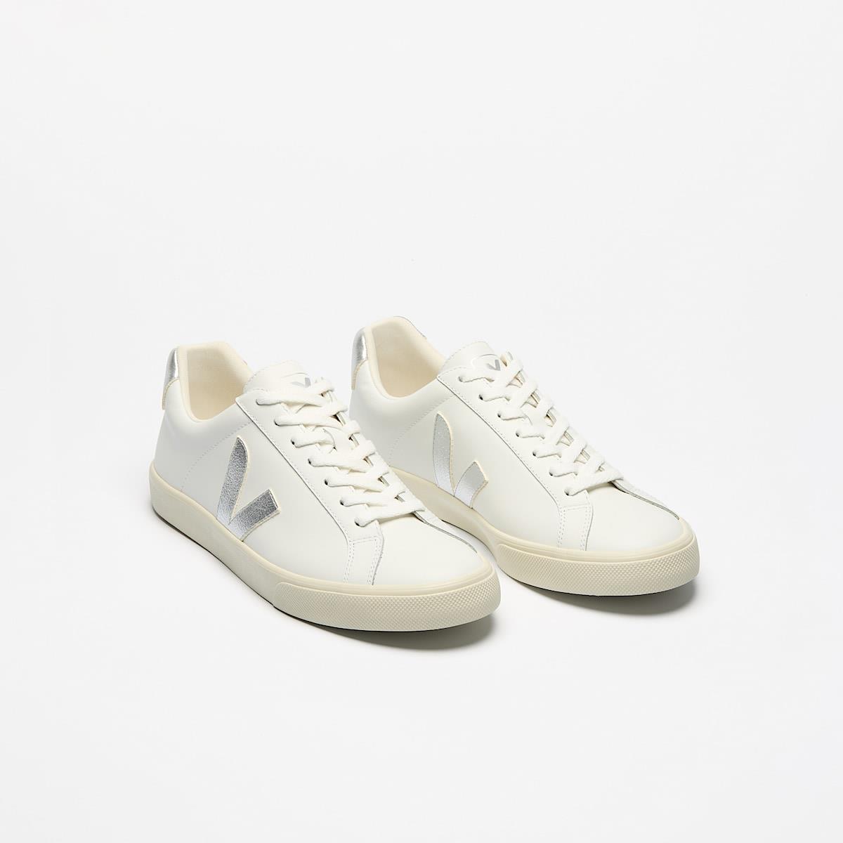Veja Esplar Leren Witte Sneakers Voor Vrouwen