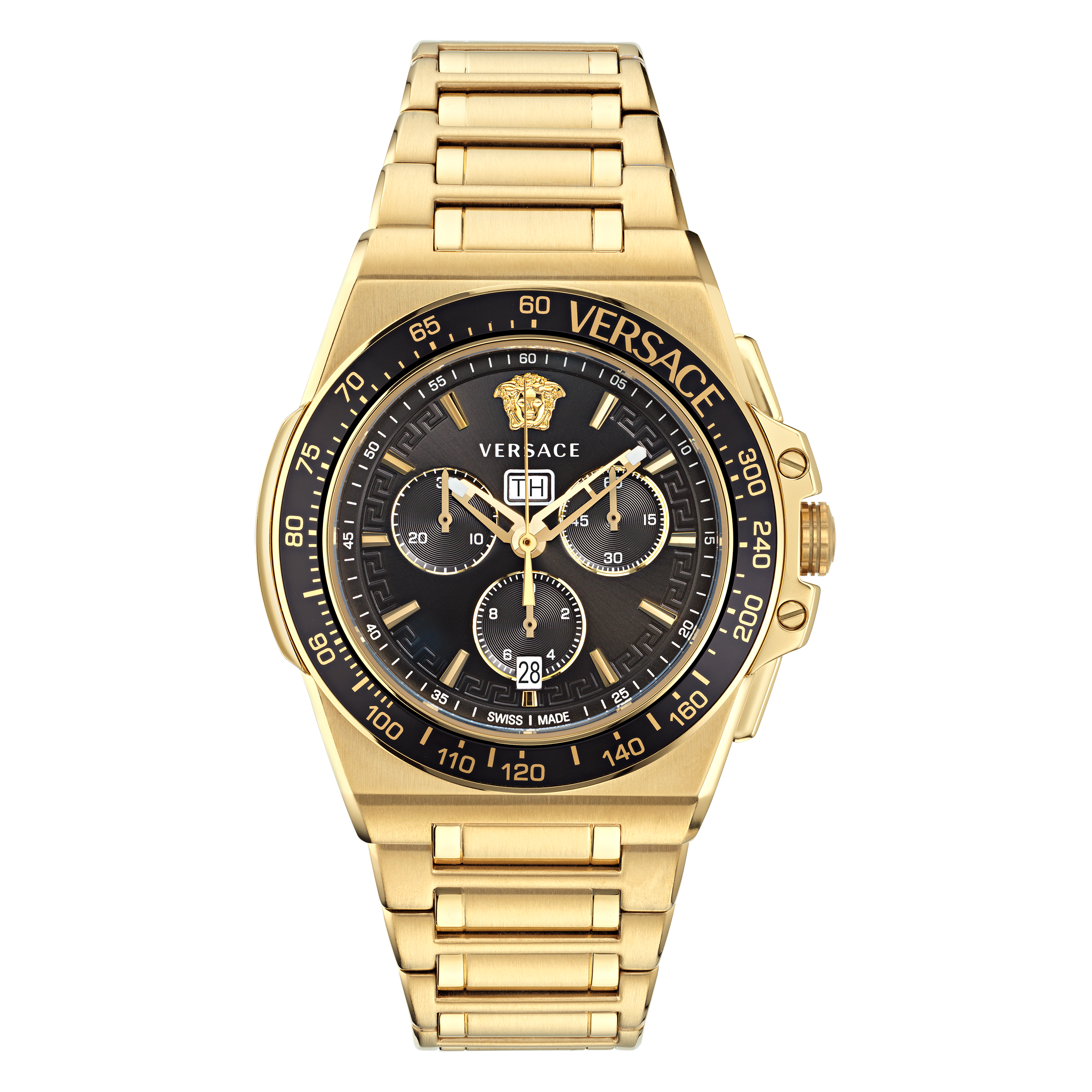 Versace Greca Extreme Chrono Heren Gouden Horloge VE7H00623