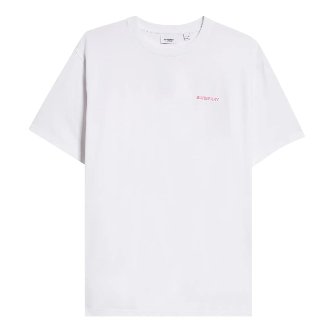 Wit T-shirt Met Burberry-logo Op De Achterkant